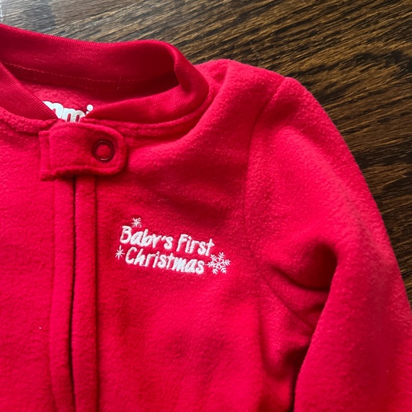 Baby's First Christmas Red Onesie - Picture 3 of 3